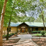 Burnt Pine lodge in woods of Morgan County, Georgia