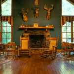 Lobby of Burnt Pine Lodge in Morgan County, Georgia
