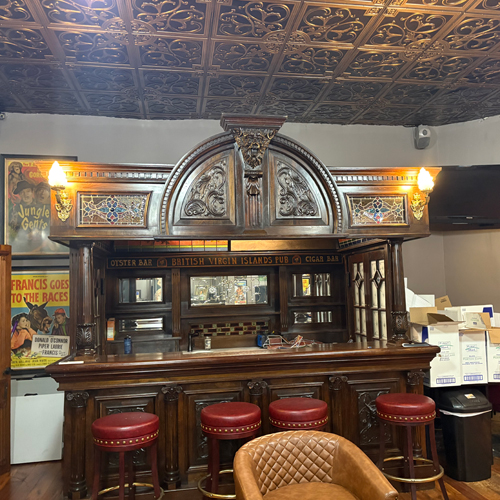 Wing Knights speakeasy event room bar